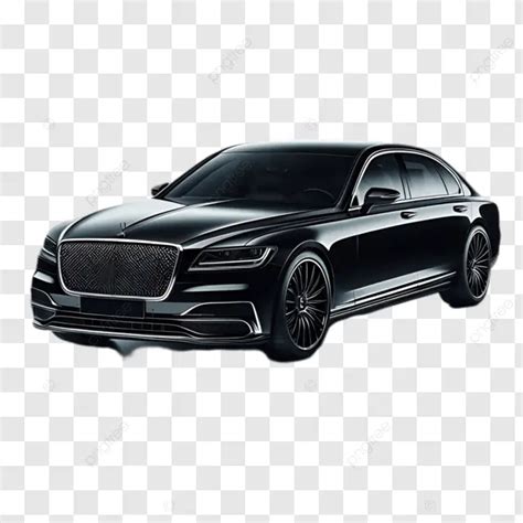 Dettaglio di una berlina di lusso nera, elegante e moderna