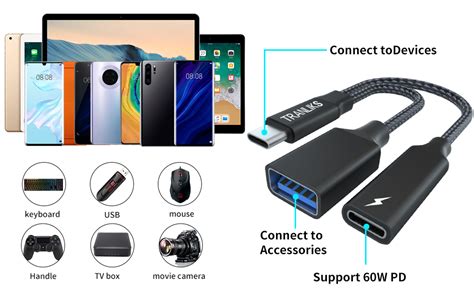 Cavo USB OTG che collega uno smartphone a un DAC