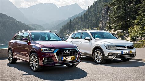 Confronto estetico Audi Q3, Volkswagen Tiguan e Volvo XC40