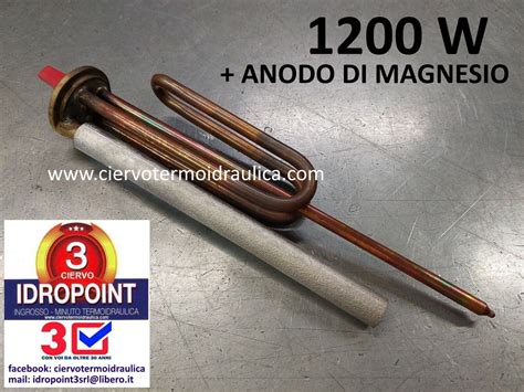 Dettaglio anodo di magnesio scaldabagno