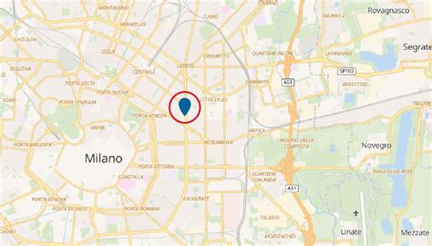 Mappa di Milano con indicazione della posizione di Viale Abruzzi 92