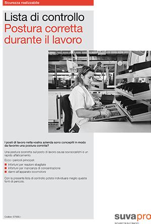 Lista di controllo SUVA per presse automatiche