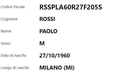 Esempio di codice ricambio Volkswagen