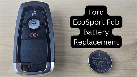 Ford EcoSport key fob diagram with battery location