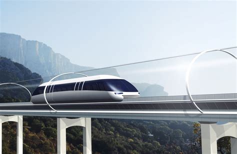 Capsula Hyperloop in levitazione