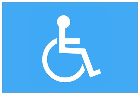 Simbolo della disabilità su un fondo chiaro