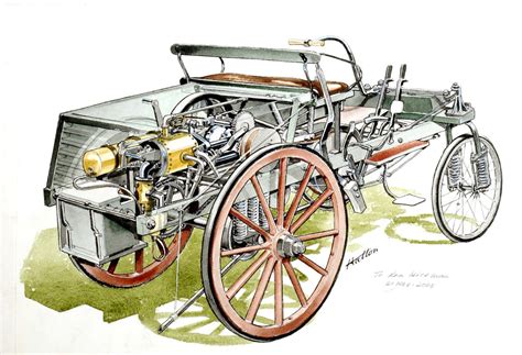 Schema tecnico della Patent Motorwagen
