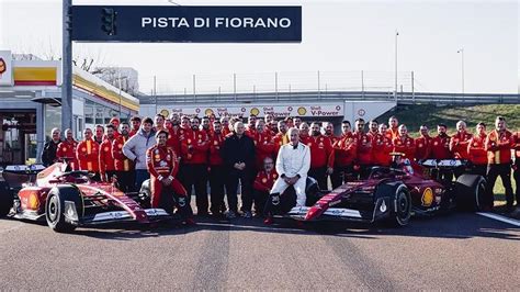 Monoposto di Formula 1 Ferrari sul circuito di Fiorano