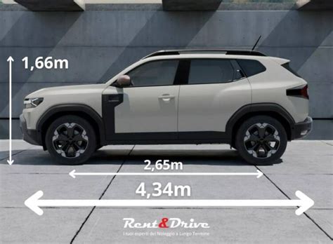 Schema dimensioni Dacia Duster 2024