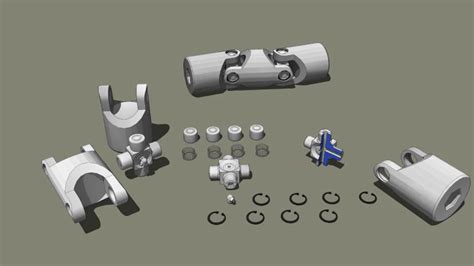 Immagine di un giunto cardanico con crociera e cuscinetti