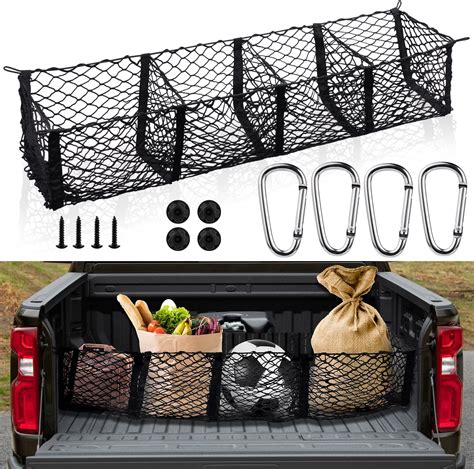 organizing car trunk with net