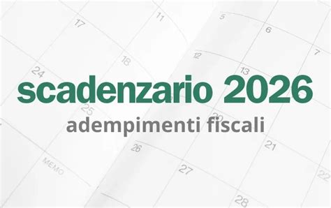Calendario scadenze fiscali