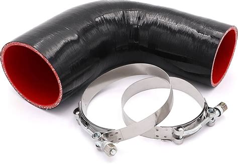 Particolare di un tubo di aspirazione in silicone rinforzato