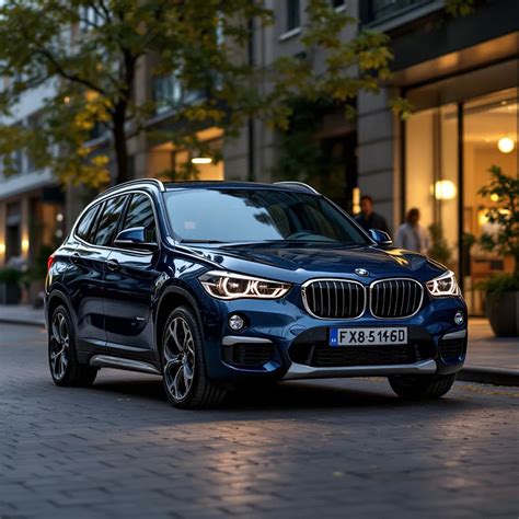 BMW X1 parcheggiata in un contesto urbano moderno