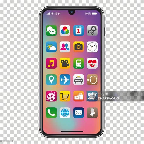 Smartphone con icone di app relative al settore automobilistico