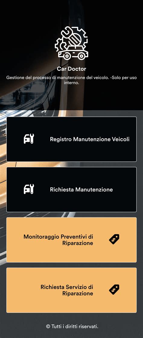 Smartphone con app di manutenzione auto