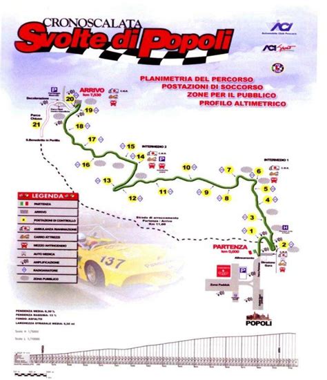 mappa del percorso Svolte di Popoli
