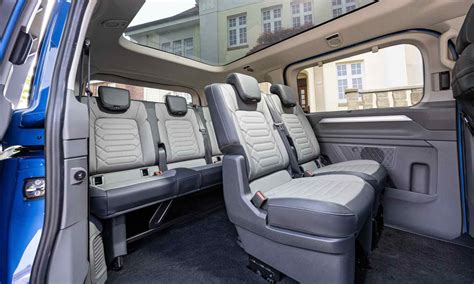 Schema interno di un Volkswagen Transporter con varie configurazioni di carico