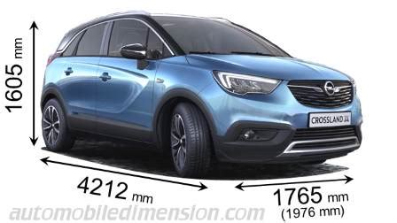 Dimensioni e layout della Opel Crossland