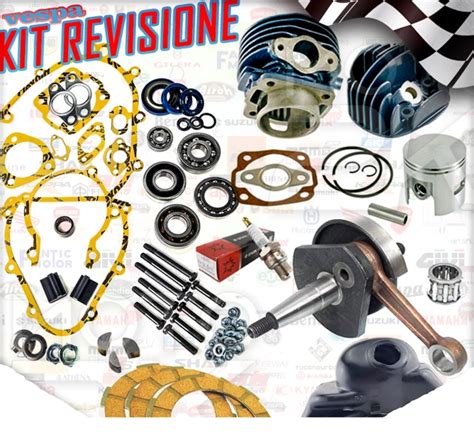 Schema di un kit di revisione motore con i componenti principali
