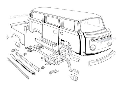 Illustrazione del Volkswagen T2 Baywindow