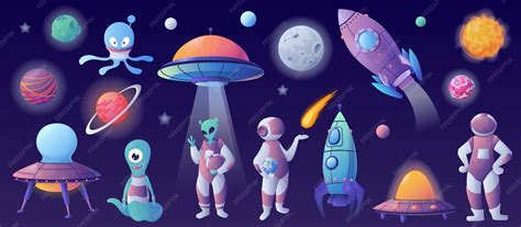 Illustrazione di misteri spaziali e UFO