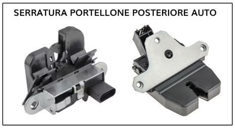 Diagramma di una serratura del portellone posteriore di un'auto