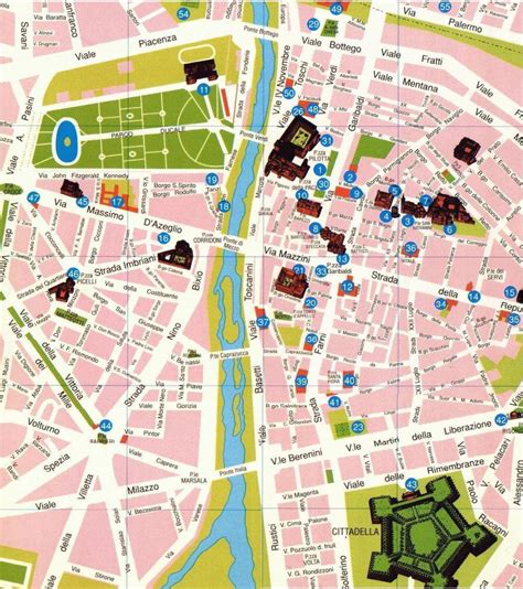 Mappa di Parma con indicazione dell'ubicazione di Mercadanti Pneumatici