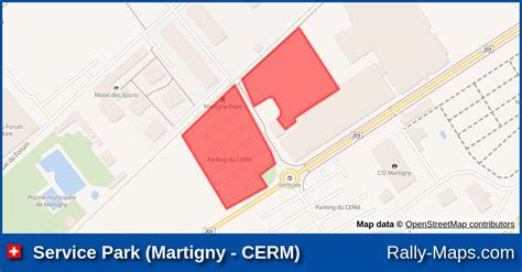 Mappa del centro esposizioni di Martigny (CERM)