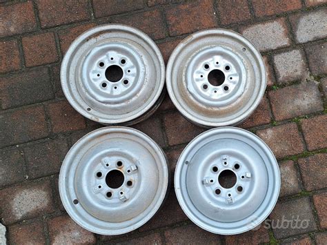 Coppia di cerchioni in acciaio per Fiat Panda anni '80/'90