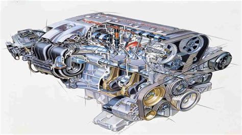 Dettaglio del motore Nissan V6