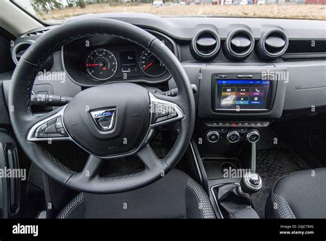 Dacia Duster dashboard with steering wheel controls