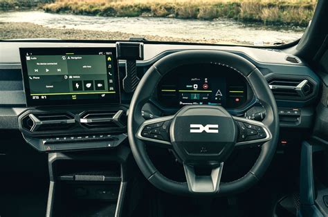 Close-up of Dacia Duster steering wheel controls