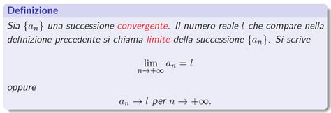 Diagramma che illustra la convergenza di una successione di punti verso un limite