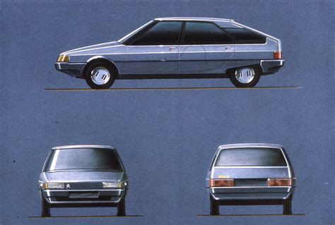 Schizzo di Marcello Gandini per la Citroën BX