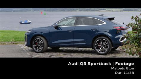 Fiancata dell'Audi Q3 Sportback in colore blu