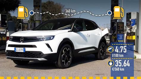 Grafico consumi Opel Mokka Hybrid vs Benzina