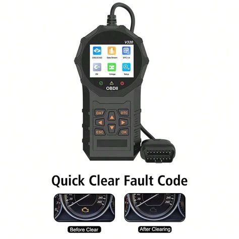 Esempio di scanner diagnostico per auto con codici di errore
