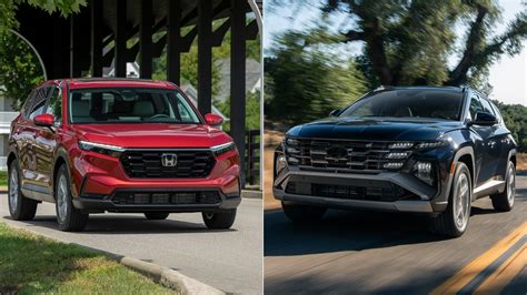 Hyundai Tucson vs. Honda CR-V in un contesto urbano