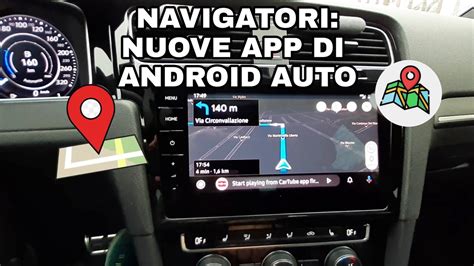 Schermata di navigazione su un'autoradio con mappa