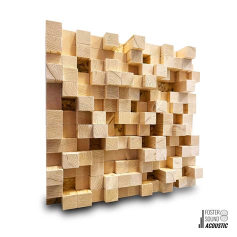 Dettaglio di un diffusore acustico con pannelli in legno