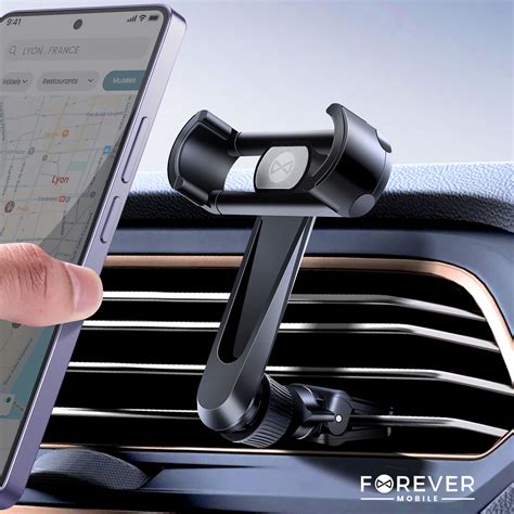 Supporto smartphone agganciato alla bocchetta dell'aria dell'auto