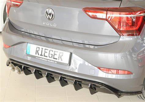 Dettaglio finitura diffusore Rieger Tuning per Polo GTI