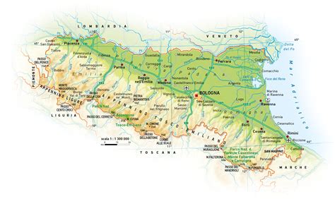 Mappa stilizzata della Romagna con Lugo evidenziata