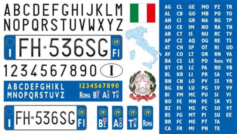 Targa di un'automobile italiana