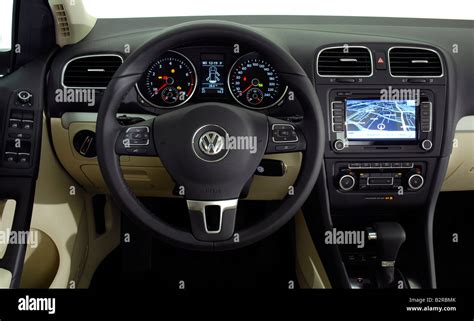 Volkswagen Golf dashboard with navigation and traffic sign recognition