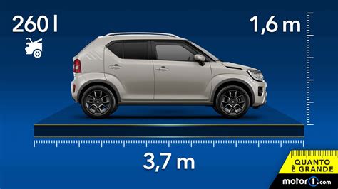 Infografica comparativa dimensioni e capacità bagagliaio Suzuki Ignis vs Toyota Yaris