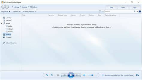 Interfaccia di un media player per la riproduzione audio