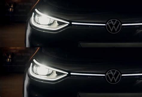 Dettaglio dei cerchi in lega e dei gruppi ottici a LED di una Volkswagen nuova
