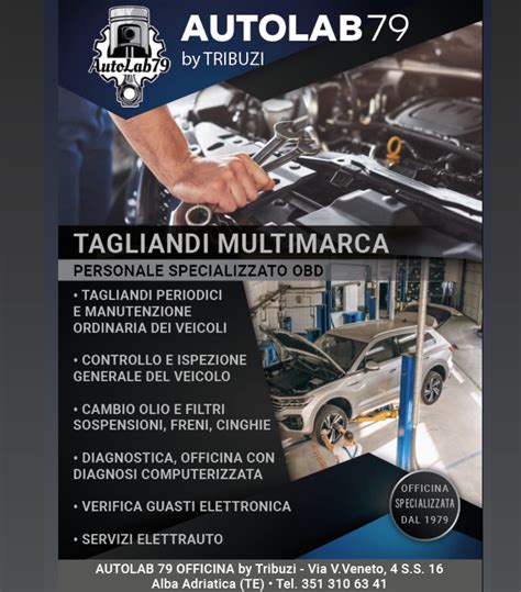 Componenti di un tagliando auto